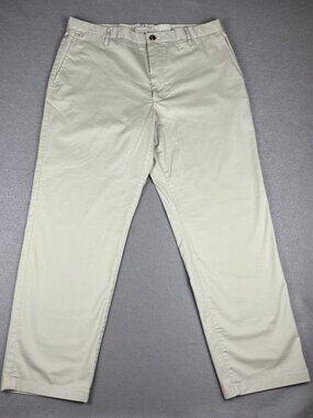 Proper Cloth Beige Stretch Cotton Chino Pants Classic Fit 36x30 Custom Men's
